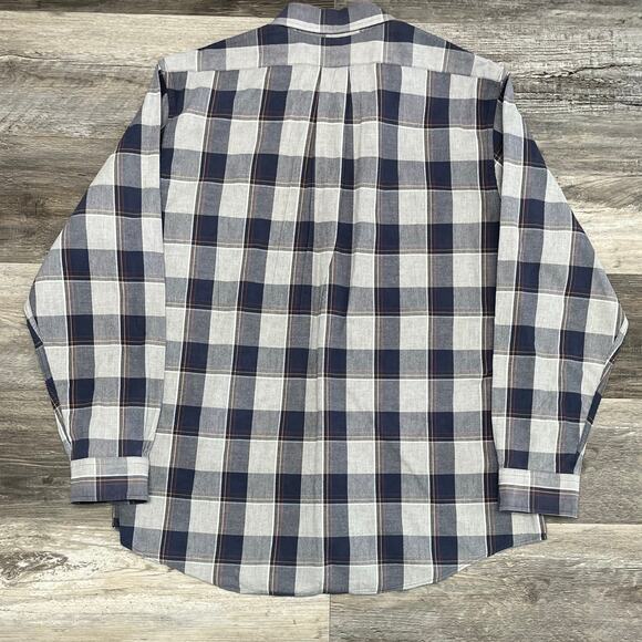 Brooks Brothers 1818 Regent Blue Gray Mens XL Buffalo Plaid Button Down Shirt‎ - Picture 2 of 8